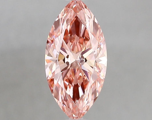 Lab-Grown Marquise Diamond - 1.15 Carats, Fancy Vivid Pink Color, VVS2 Clarity - Certified by IGI - Report Number: LG669450353