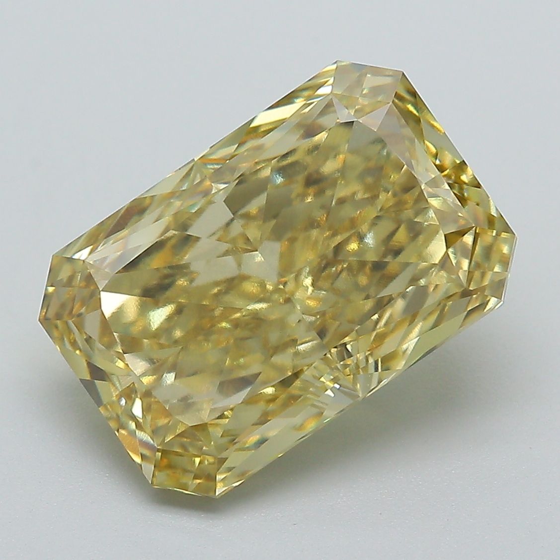 Lab-Grown Radiant Diamond - 5.6 Carats, Fancy Intense Grayish Yellow Color, VS1 Clarity - Certified by IGI - Report Number: LG683583647