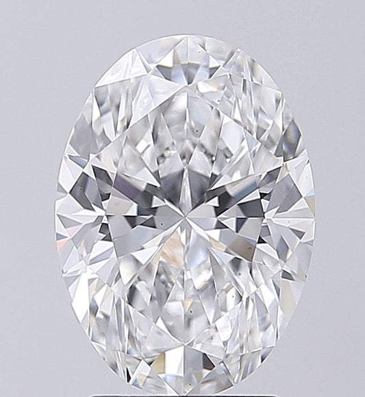 Lab-Grown Oval Diamond - 3.02 Carats, D Color, VS2 Clarity - Certified by IGI - Report Number: LG707516374
