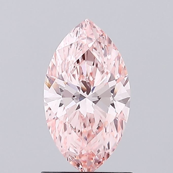 Lab-Grown Marquise Diamond - 1.08 Carats, Fancy Intense Pink Color, VS1 Clarity - Certified by IGI - Report Number: LG667459070