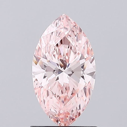 Lab-Grown Marquise Diamond - 1.08 Carats, Fancy Intense Pink Color, VS1 Clarity - Certified by IGI - Report Number: LG667459070