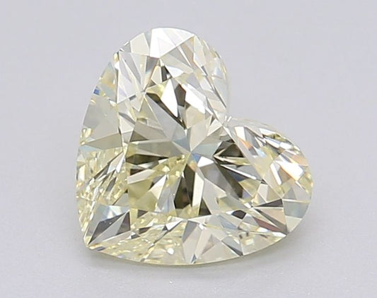 Lab-Grown Heart Diamond - 1.05 Carats, Light Yellow Color, VS1 Clarity - Certified by IGI - Report Number: LG618485760