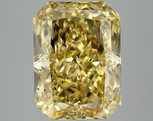 Lab-Grown Radiant Diamond - 5.06 Carats, Fancy Intense Yellow Color, VS2 Clarity - Certified by IGI - Report Number: LG663405927