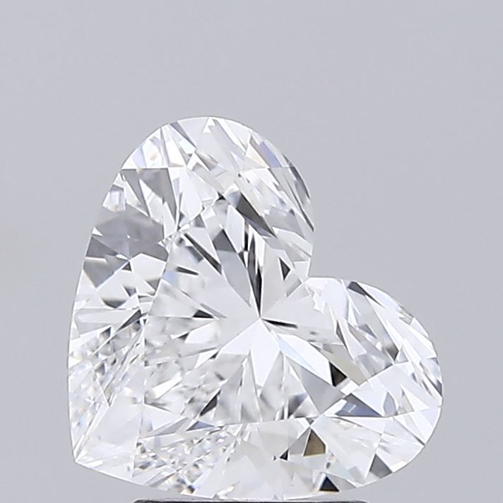Lab-Grown Heart Diamond - 2.53 Carats, D Color, VVS2 Clarity - Certified by IGI - Report Number: LG689507219
