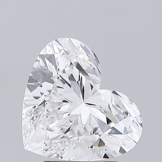 Lab-Grown Heart Diamond - 2.53 Carats, D Color, VVS2 Clarity - Certified by IGI - Report Number: LG689507219