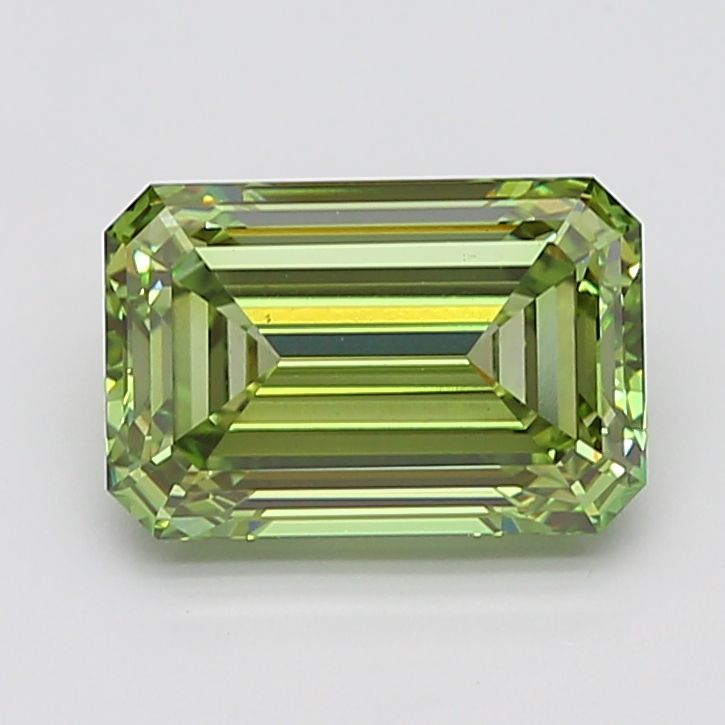 Lab-Grown Emerald Diamond - 5.24 Carats, Fancy Vivid Green Color, VS1 Clarity - Certified by IGI - Report Number: LG668463939