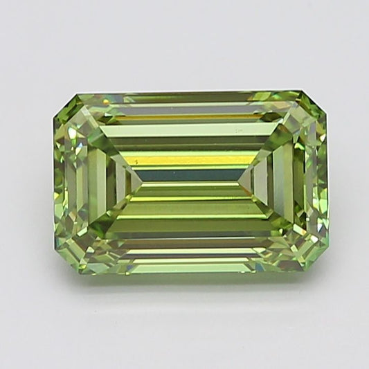 Lab-Grown Emerald Diamond - 5.24 Carats, Fancy Vivid Green Color, VS1 Clarity - Certified by IGI - Report Number: LG668463939