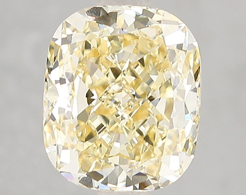 Lab-Grown Cushion Diamond - 3.03 Carats, Fancy Yellow Color, VS1 Clarity - Certified by IGI - Report Number: LG660410514