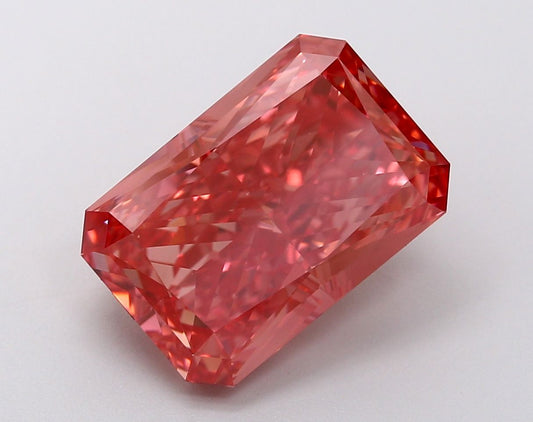 Lab-Grown Radiant Diamond - 6.32 Carats, Fancy Vivid Pink Color, VS1 Clarity - Certified by IGI - Report Number: LG631443336