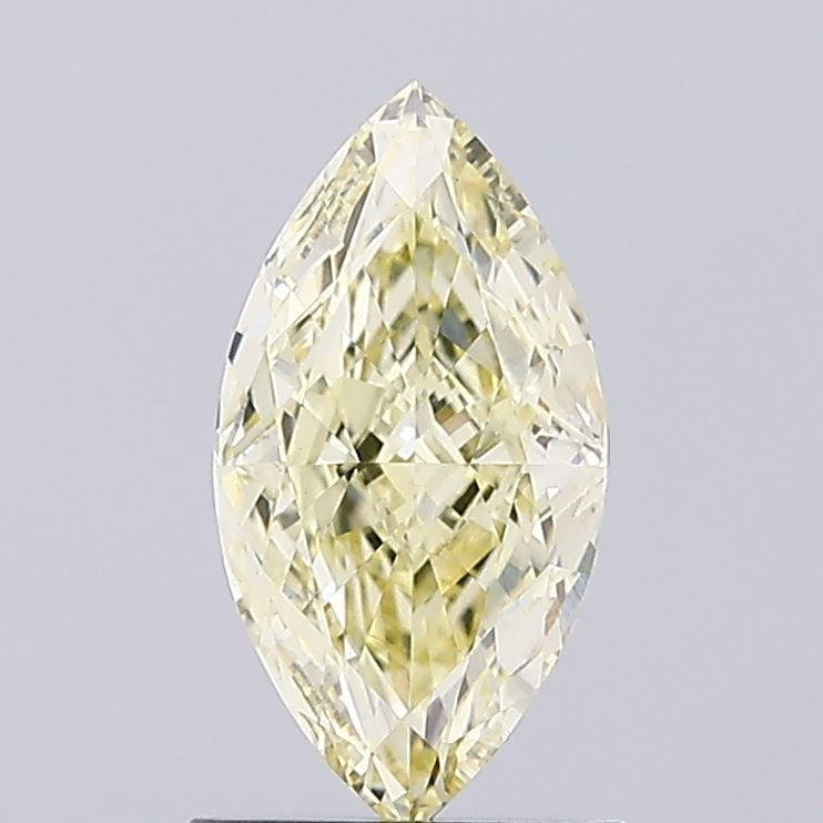 Lab-Grown Marquise Diamond - 1.08 Carats, Fancy Yellow Color, VS1 Clarity - Certified by IGI - Report Number: LG655448967