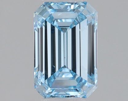 Lab-Grown Emerald Diamond - 1.1 Carats, Fancy Intense Blue Color, VS1 Clarity - Certified by IGI - Report Number: LG680534541