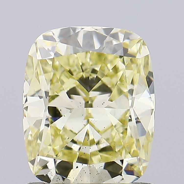 Lab-Grown Cushion Diamond - 1.02 Carats, Fancy Yellow Color, SI1 Clarity - Certified by IGI - Report Number: LG623413729