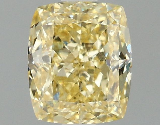 Lab-Grown Cushion Diamond - 1.47 Carats, Fancy Intense Yellow Color, VS1 Clarity - Certified by IGI - Report Number: LG665424407