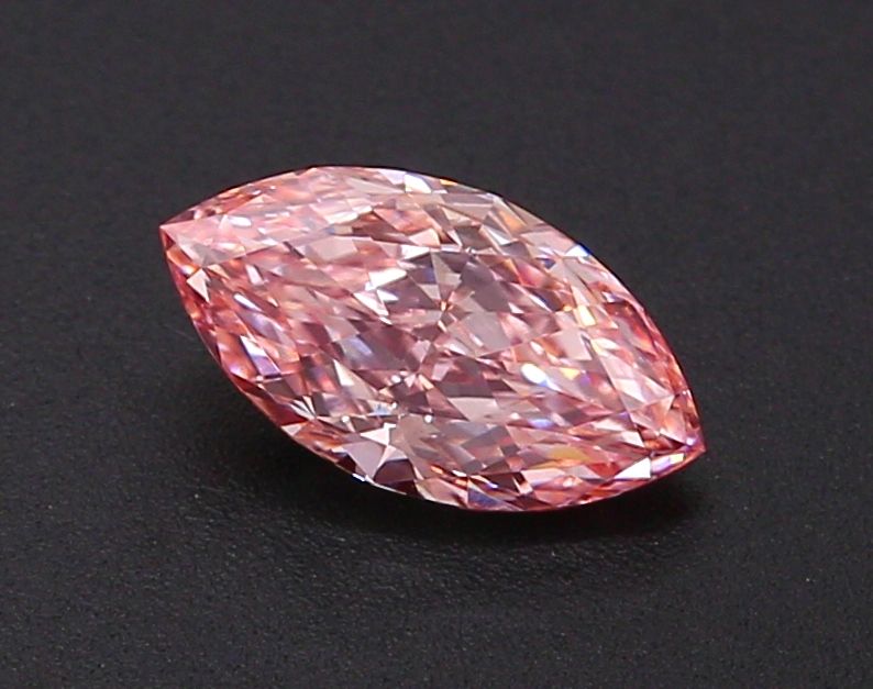 Lab-Grown Marquise Diamond - 1.01 Carats, Fancy Vivid Pink Color, SI1 Clarity - Certified by IGI - Report Number: LG620497920