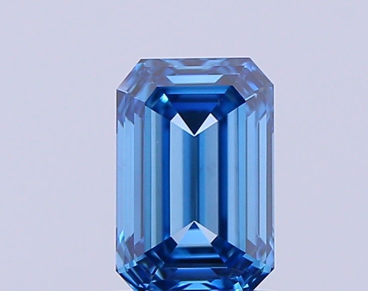 Lab-Grown Emerald Diamond - 1.03 Carats, Fancy Vivid Blue Color, VS1 Clarity - Certified by IGI - Report Number: LG657459173