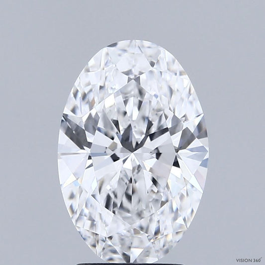Lab-Grown Oval Diamond - 2.56 Carats, D Color, VVS2 Clarity - Certified by IGI - Report Number: LG686503956