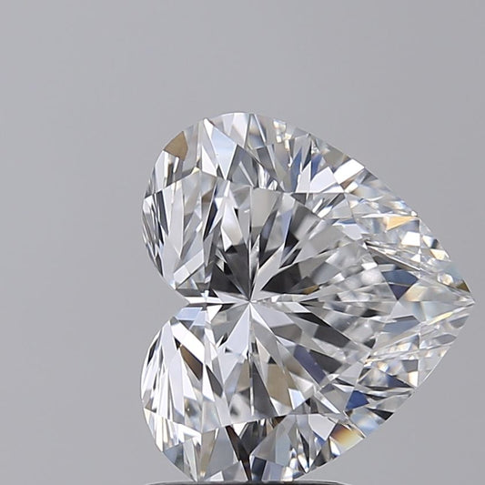 Lab-Grown Heart Diamond - 3.55 Carats, D Color, VVS2 Clarity - Certified by IGI - Report Number: LG632404756