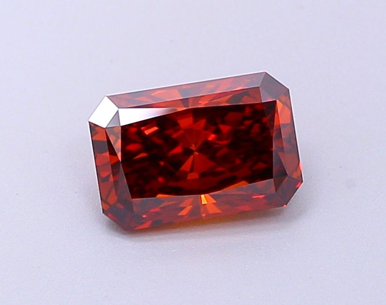 Lab-Grown Round Diamond - 0.58 Carats, Fancy Deep Orange Color, VVS1 Clarity - Certified by IGI - Report Number: LG658494583