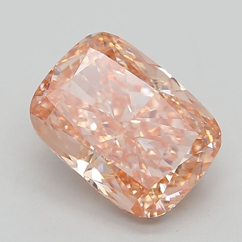 Lab-Grown Cushion Diamond - 4.53 Carats, Fancy Vivid Pink Color, VS1 Clarity - Certified by IGI - Report Number: LG610347939