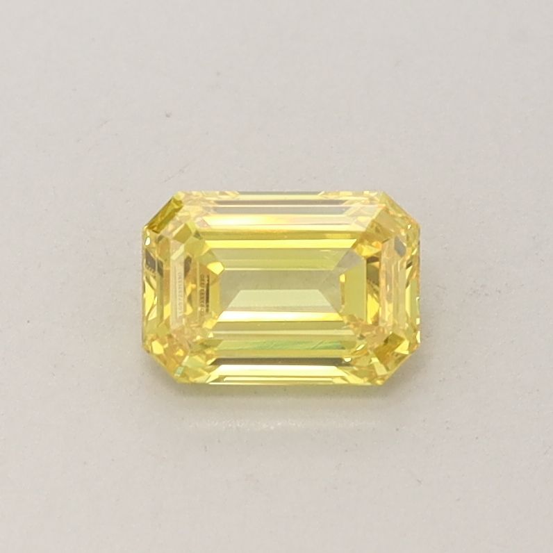 Lab-Grown Emerald Diamond - 0.46 Carats, Fancy Intense Yellow Color, VS1 Clarity - Certified by IGI - Report Number: LG572331330