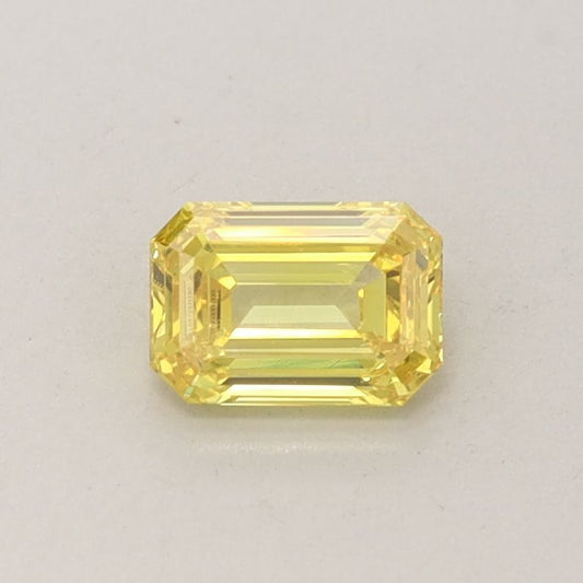 Lab-Grown Emerald Diamond - 0.46 Carats, Fancy Intense Yellow Color, VS1 Clarity - Certified by IGI - Report Number: LG572331330