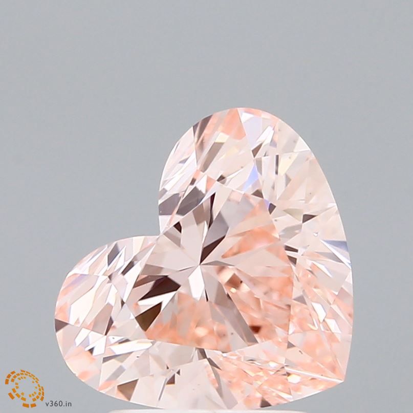 Lab-Grown Heart Diamond - 2.58 Carats, Fancy Intense Pink Color, VS1 Clarity - Certified by IGI - Report Number: 631422277