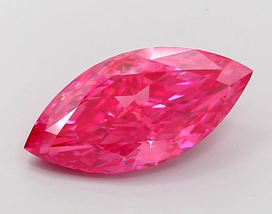 Lab-Grown Marquise Diamond - 5.04 Carats, Fancy Vivid Pink Color, VS2 Clarity - Certified by IGI - Report Number: LG685577454