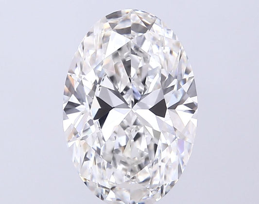 Lab-Grown Oval Diamond - 4.01 Carats, F Color, VVS2 Clarity - Certified by IGI - Report Number: LG717598883