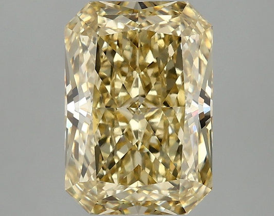 Lab-Grown Radiant Diamond - 3.0 Carats, Fancy Intense Yellow Color, VVS2 Clarity - Certified by IGI - Report Number: LG677503214