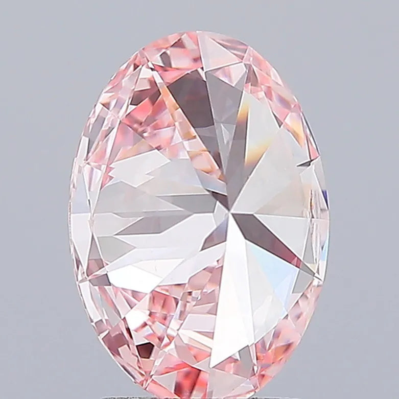 2.41ct Oval Lab Grown Diamond (Colour Fancy Vivid Pink, Clarity VS1, IGI Certified)