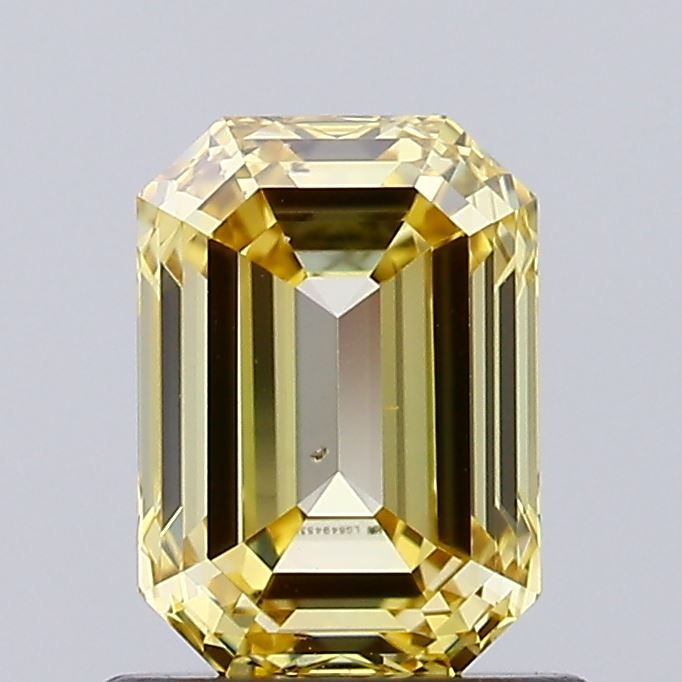 Lab-Grown Emerald Diamond - 1.0 Carats, Fancy Intense Yellow Color, VS2 Clarity - Certified by IGI - Report Number: LG649453595