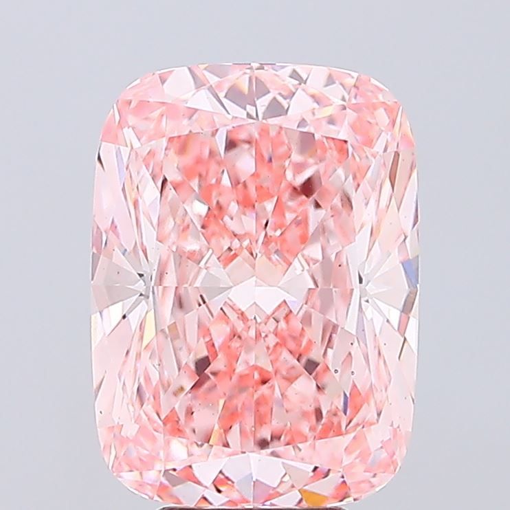 Lab-Grown Cushion Diamond - 7.24 Carats, Fancy Vivid Pink Color, VS1 Clarity - Certified by IGI - Report Number: LG654408139