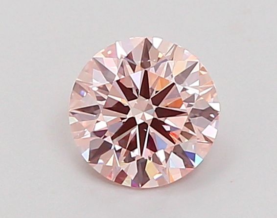 Lab-Grown Round Diamond - 0.72 Carats, Fancy Intense Pink Color, VS1 Clarity - Certified by IGI - Report Number: LG668459814