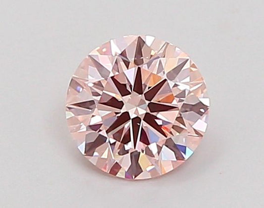 Lab-Grown Round Diamond - 0.72 Carats, Fancy Intense Pink Color, VS1 Clarity - Certified by IGI - Report Number: LG668459814