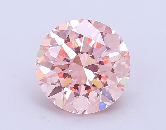 Lab-Grown Round Diamond - 3.02 Carats, Fancy Intense Pink Color, VS1 Clarity - Certified by IGI - Report Number: LG686507695