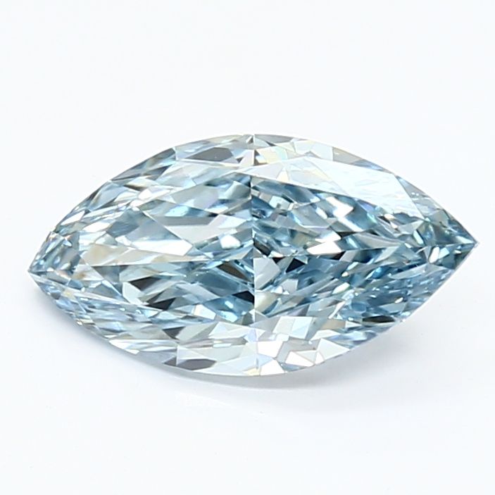 Lab-Grown Marquise Diamond - 1.55 Carats, Fancy Intense Blue Color, VS1 Clarity - Certified by IGI - Report Number: LG640483946