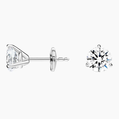 Im Labor gezüchtete Diamant-Sonderanfertigungsohrringe aus 10 Karat Weißgold (LDJ 1020)