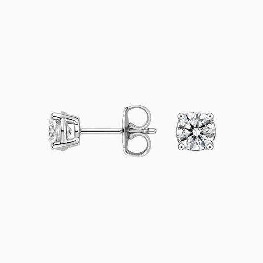 Boucles d'oreilles sur mesure en argent 925 avec diamants naturels (LDJ 1023)