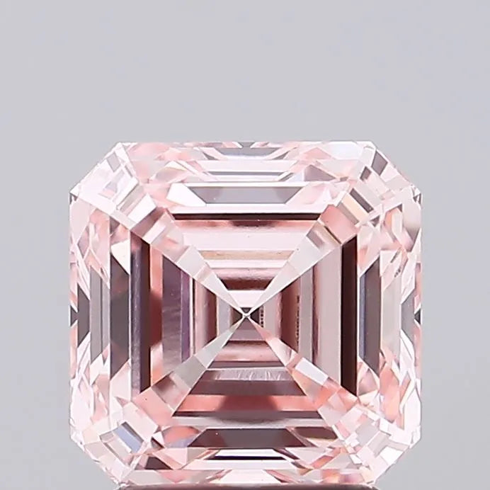 2.43ct Square emerald Lab Grown Diamond (Colour Fancy Intense Pink, Clarity VS1, IGI Certified)