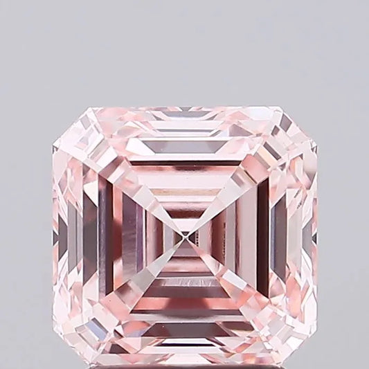 2.43ct Square emerald Lab Grown Diamond (Colour Fancy Intense Pink, Clarity VS1, IGI Certified)