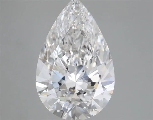 Diamant de laboratoire de 5,04 ct, taille poire (couleur F, pureté VVS2, certifié IGI)