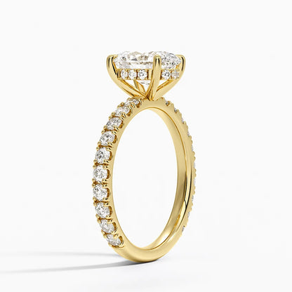 Im Labor gezüchteter Diamant-Sonderanfertigungsring aus 14 Karat Gelbgold – Größe US 6,5 (LDJ 1019)