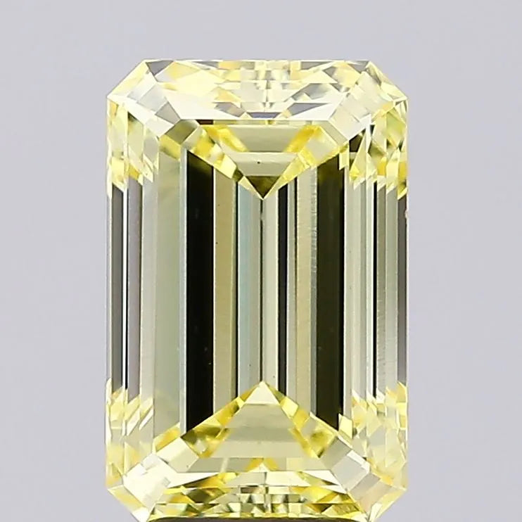 3.90ct Emerald Lab Grown Diamond (Colour Fancy Intense Yellow, Clarity VS1, IGI Certified)