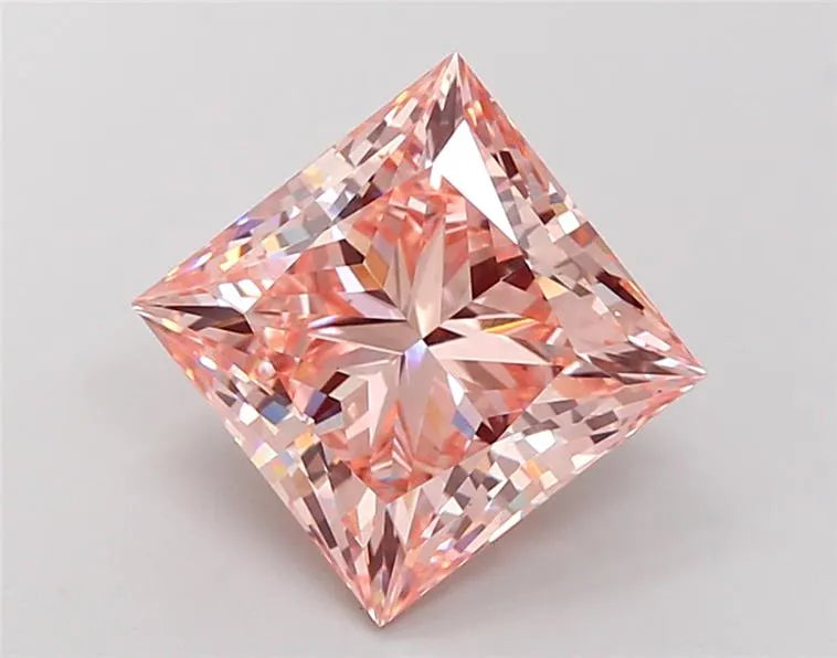 5.00ct Princess Lab Grown Diamond (Colour Fancy Intense Pink, Clarity VVS2, IGI Certified)
