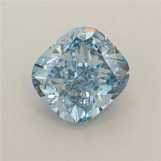 0.99ct Cushion brilliant Lab Grown Diamond (Colour Fancy Vivid Blue, Clarity VS2, IGI Certified)