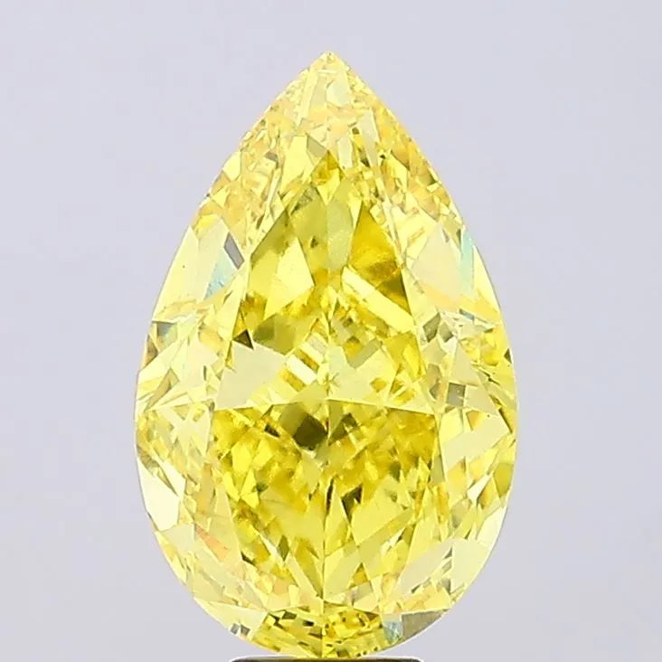 11.10ct Pear Lab Grown Diamond (Colour Fancy Vivid Yellow, Clarity VS1, IGI Certified)