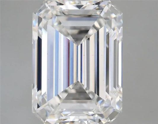 Diamant émeraude de 5,28 ct (couleur F, pureté VVS2, certifié IGI)