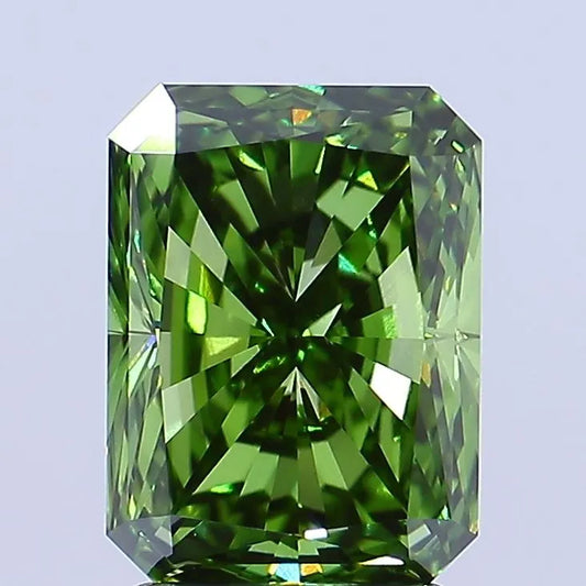 Diamant de laboratoire radiant de 2,69 ct (couleur vert vif fantaisie, pureté VVS2, certifié IGI)