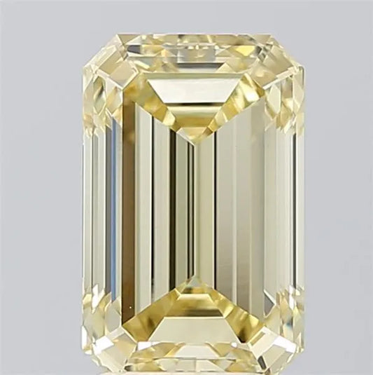3.00ct Emerald Lab Grown Diamond (Colour Fancy Intense Yellow, Clarity VVS2, IGI Certified)