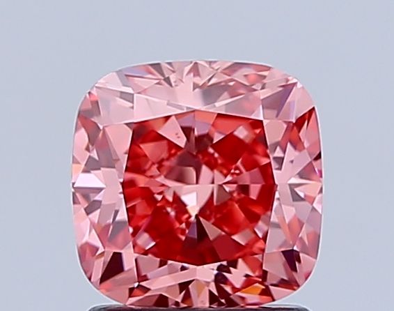 Lab-Grown Cushion Diamond - 1.52 Carats, Fancy Vivid Pink Color, VVS2 Clarity - Certified by IGI - Report Number: LG640464266